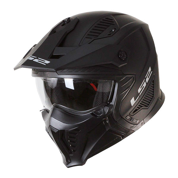 LS2 OF606 Drifter nero opaco casco modulare open face per moto da turismo