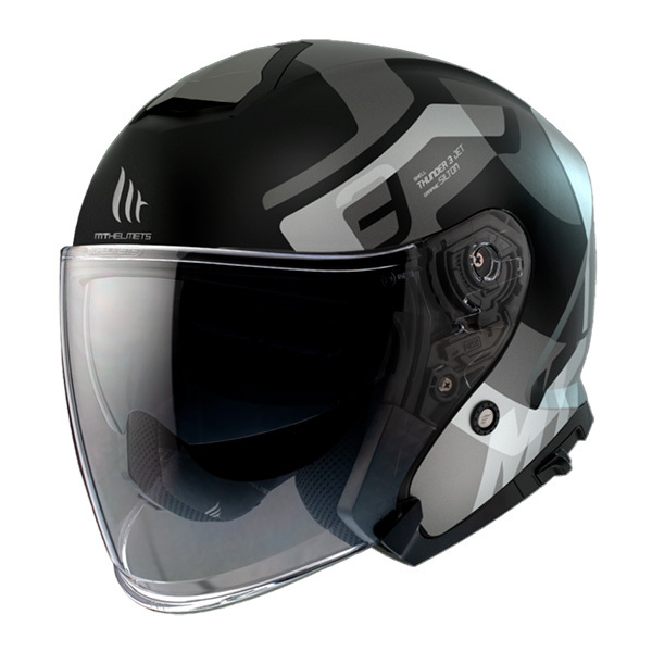 Casco Open Face MT OF504SV Thunder 3 SV Silton B2 Nero Grigio Opaco -  EuroBikes