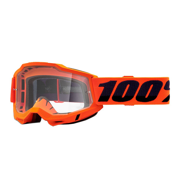 Occhiali Motocross 100% Accuri 2 Giallo Sand Fluorescente Fumè