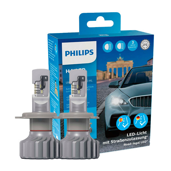 Lampadina Philips H4 Led Ultinon Pro6000 12V - EuroBikes