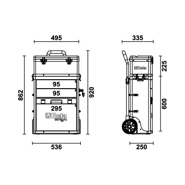 Carrello porta attrezzi BETA C41H bianco - EuroBikes